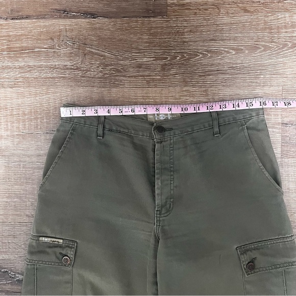 VINTAGE L.e.I Surplus Y2K Wide Leg Bare Back Cargo Pants Size 11 / 32 inch Waist - Picture 14 of 14